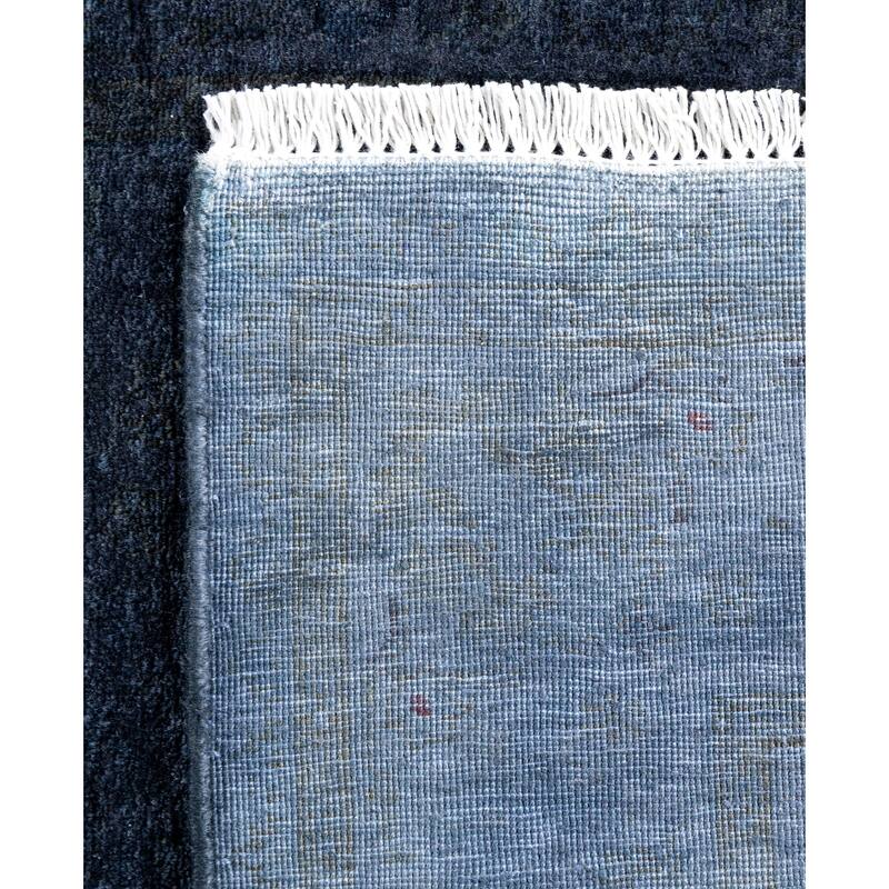 Overdyed One-of-a-Kind Hand-Knotted Runner Rug - Navy - 2' 7" x 15' 10"