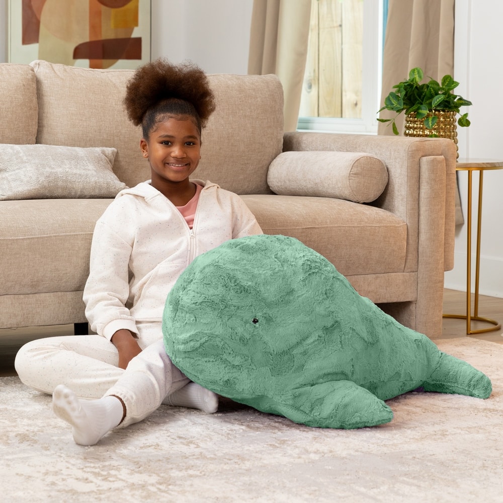 Raven-Symoné Marina the Whale Sea Buddy Large Kids Stuffed Animal Bean Bag and Pouf