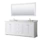 Option White / White Carrara Marble Top / Brushed Gold