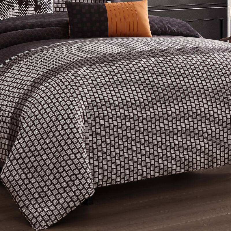 Bebejan Linear Luxe 100% Cotton Sateen 5 Piece Reversible Comforter Set