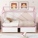 preview thumbnail 8 of 9, Twin XL to King Metal Twin Size House Platform Bed with 2 Drawers