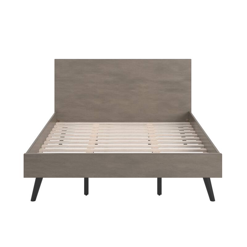 Noe Mid-Century Black Legs Platform Bed by iNSPIRE Q Modern