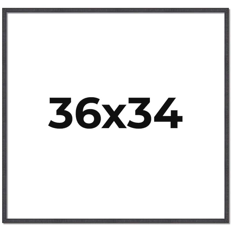 36x34 Frame Brown Solid Wood Picture Frame - Complete Modern Photo