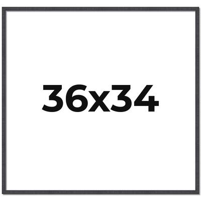 36x34 Frame Brown Solid Wood Picture Frame - Complete Modern Photo