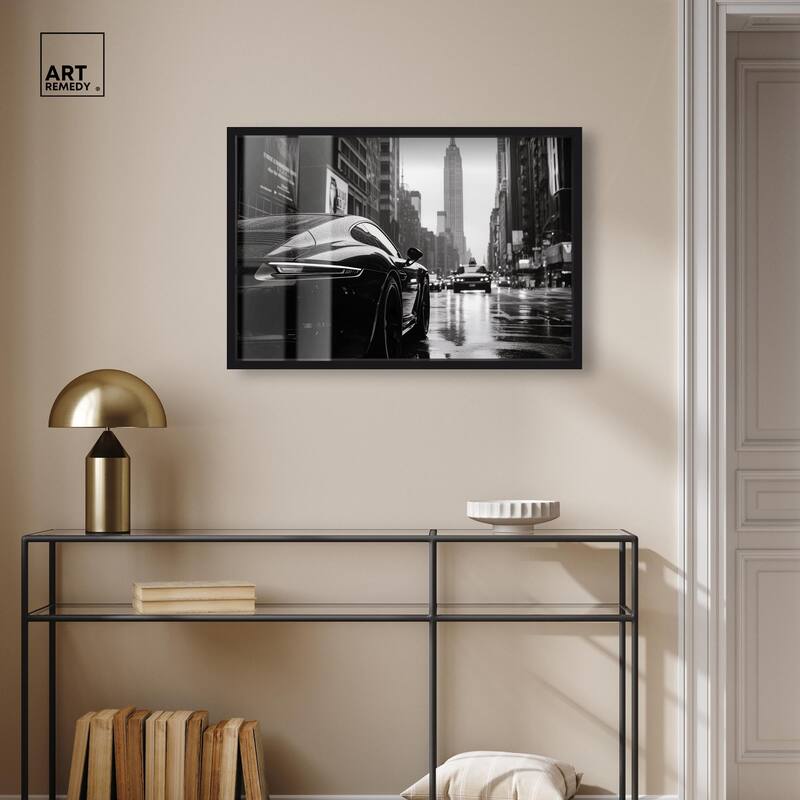 Rainy Day New York Shadowbox by Art Remedy