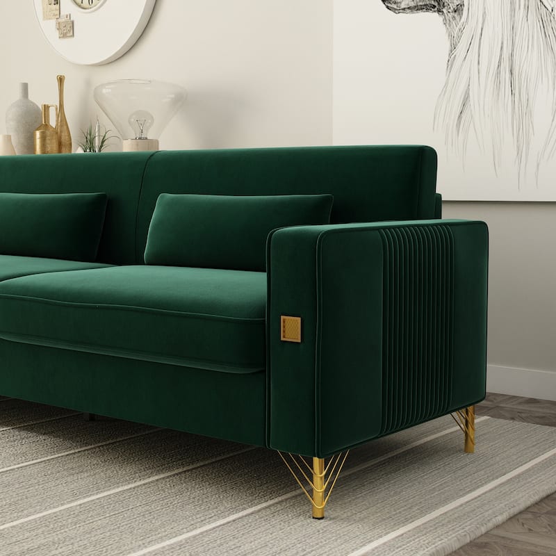 Velvet Loveseats, Comfortable Sofa for Living Room