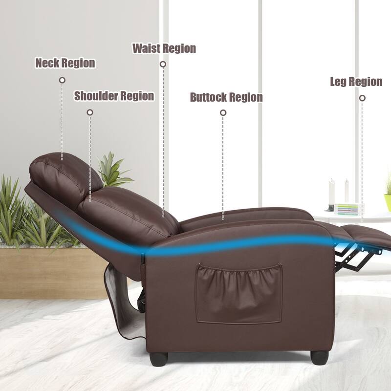 Recliner Massage Chair, Ergonomic Adjustable Single Sofa with Padded