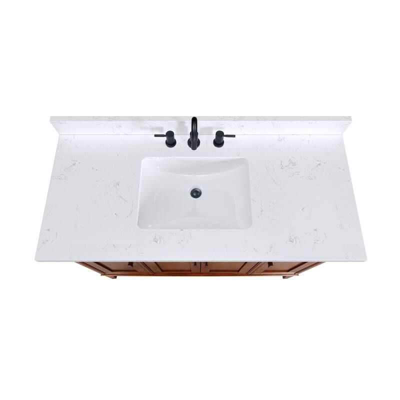 Madison 48 in. Single Sink Bathroom Vanity with Engineered Stone Top - 49" x 22"D x 35"H