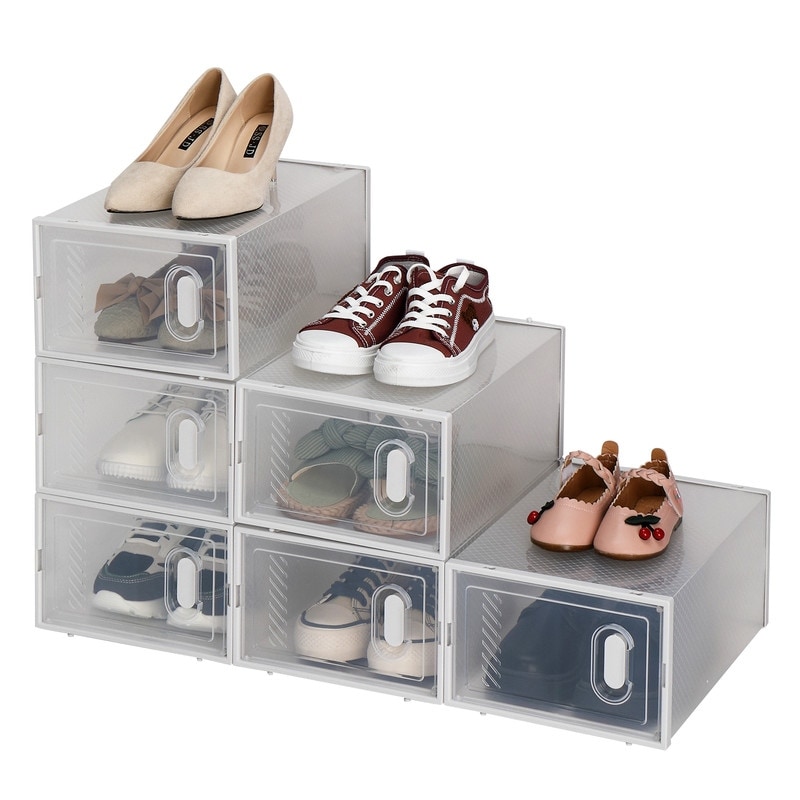Shoe storage boxes btmway clear sales plastic stackable shoe storage cabinet