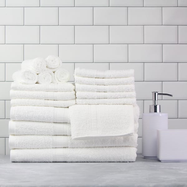 Mainstays Basic Solid Washcloth, White 