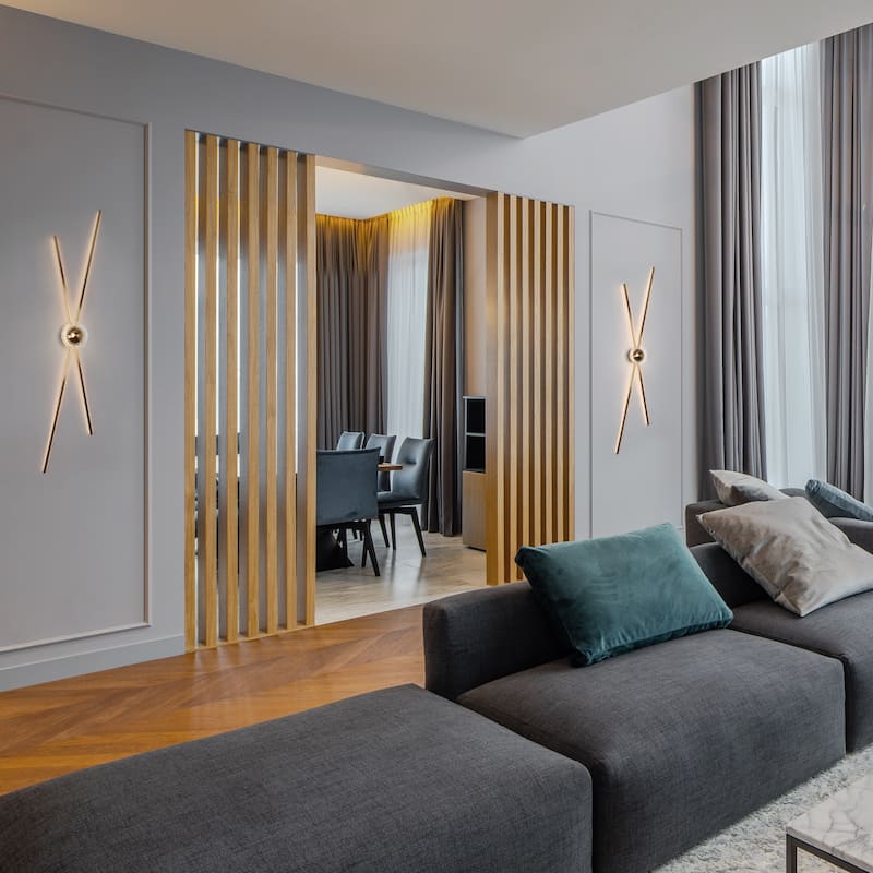 Modern LED Gold 4-Light X-shaped Design Wall Sconce Vanity Light