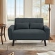 preview thumbnail 5 of 9, 48.82" Small Tufted Loveseat Sofa with 2 Pillows and Tapered Wood Legs Darkgrey