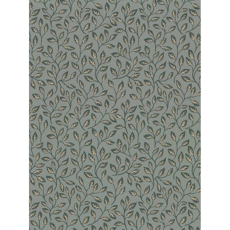 A-Street Prints Posey Green Vines Wallpaper
