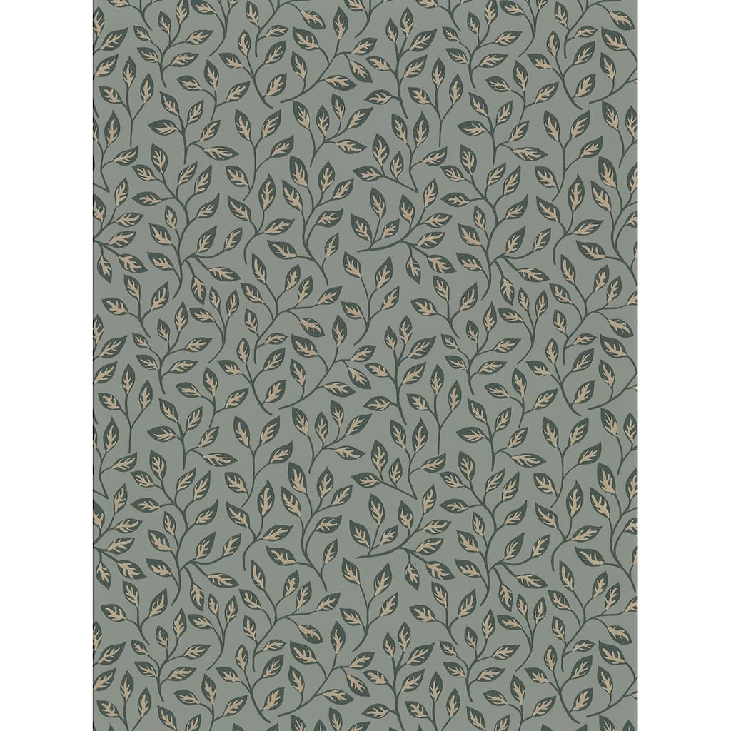 A-Street Prints Posey Green Vines Wallpaper