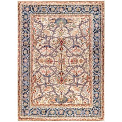 Serapi One-of-a-Kind Hand-Knotted Area Rug - Ivory - 9' 0" x 12' 3"