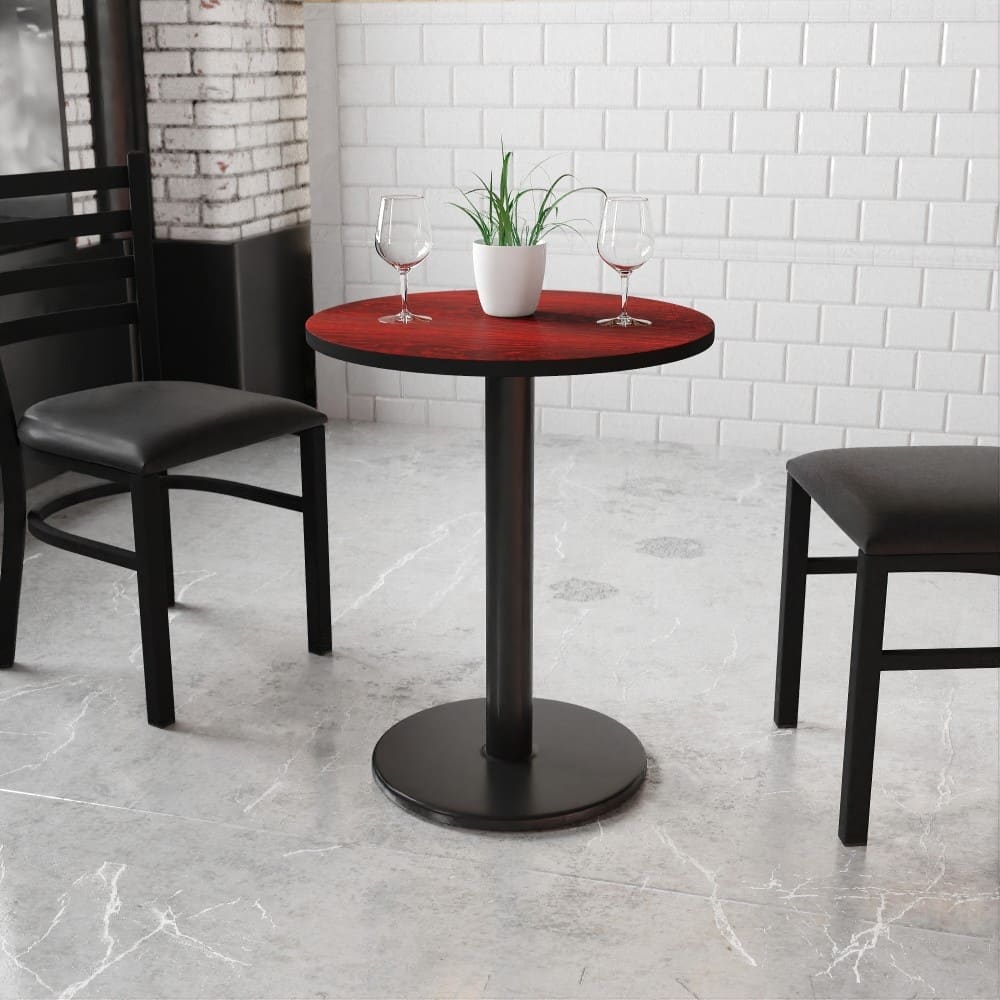 24'' Round Laminate Table Top with 18'' Round Table Height Base - 24"W x 24"D x 31.125"H - 24"W x 24"D x 31.125"H