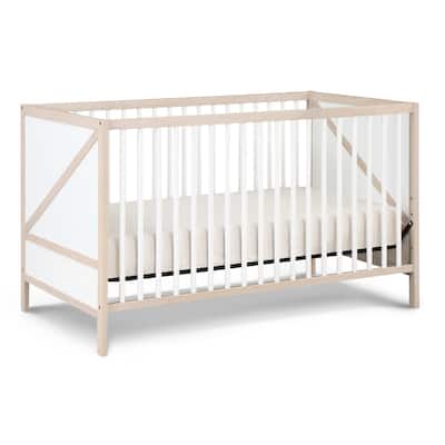 Pixie Zen 3-in-1 Crib in Washed Natural/White - Natural+White