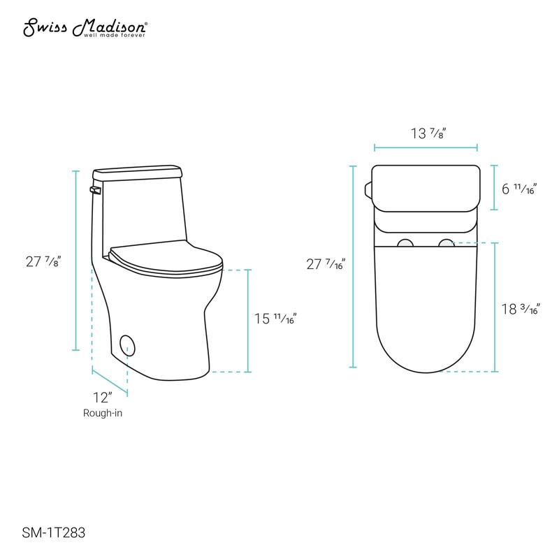 Ivy One-Piece Toilet Left Side Flush 1.28 gpf