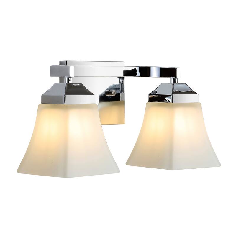 Staunton Iron/Glass Modern Cottage LED Vanity Light, Oil Rubbed Bronze by JONATHAN Y