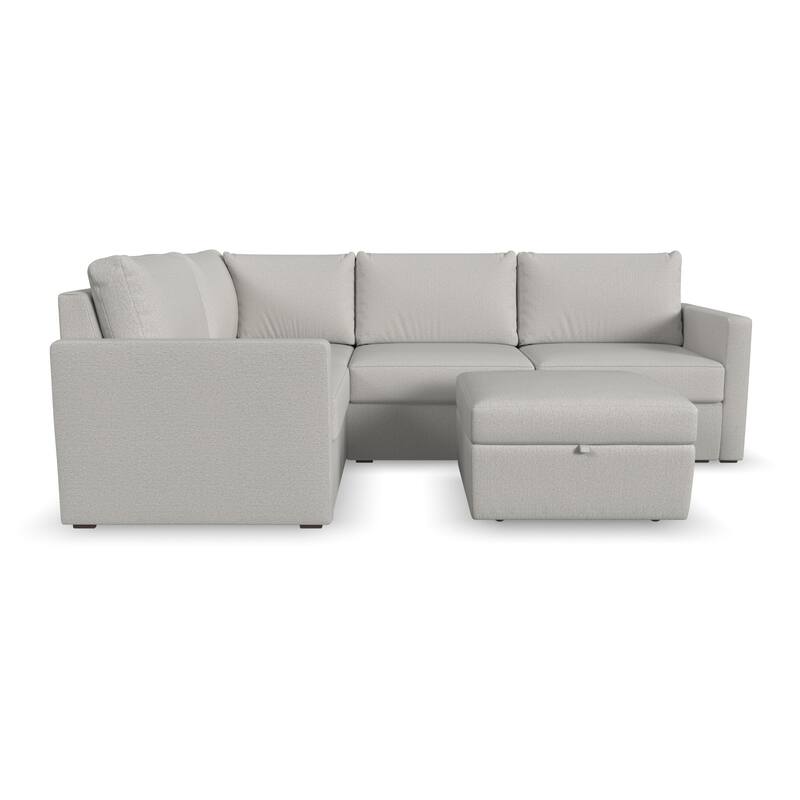 Flexsteel 4-Seat Modular Sectional with Storage Ottoman - 103" x 35" x 72"