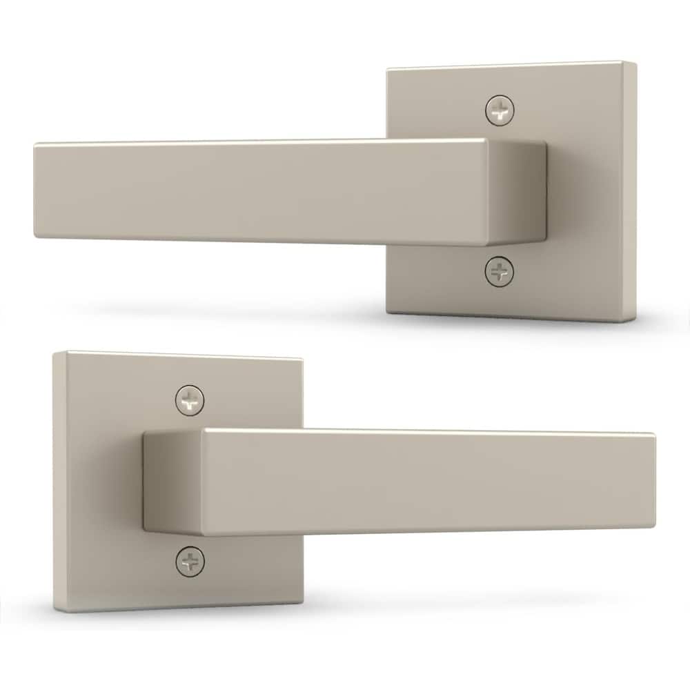 Mega Handles ROBELL Dummy Lever Lock, Square Non-Turning Door Handle for Closet, Hallway, Bathroom, Reversible, Easy Install