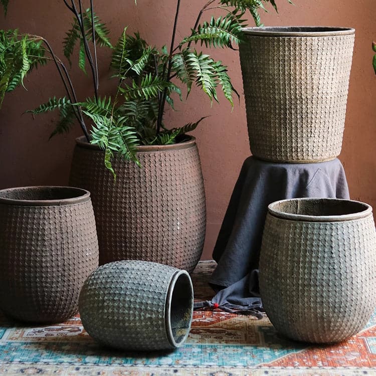 RusticReach StoneNest Textured Planter