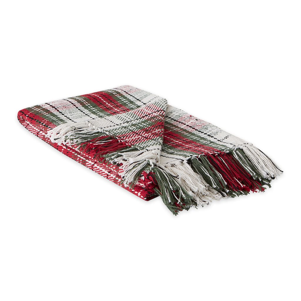 Christmas Plaid Recycled Cotton Throw