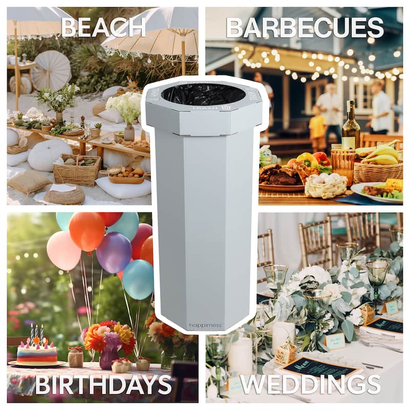 25-Gallon Disposable Cardboard Event Trash Can and Recycling Bin (Set of 2)