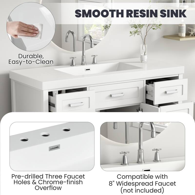 Christopher Knight Home - Susan Classic Wood Bathroom Vanity with Sink and Soft-Close Storage