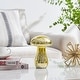 preview thumbnail 7 of 8, Alloya Mushroom Decorative Accent Metal Tabletop Sculpture Nature Figure - Gold or Silver