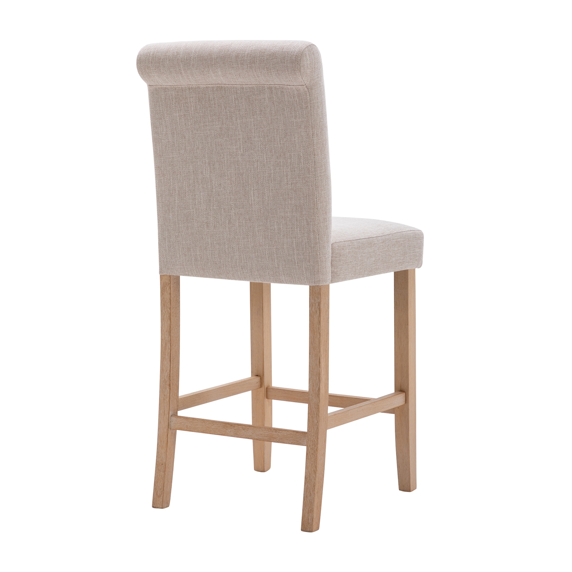 Soft Seating Set of 2 Beige Thick Foam Padding Bar Stools Cushions with  Rubber Wood Legs and Stable Base Suitable for Bar - Bed Bath & Beyond -  36799704