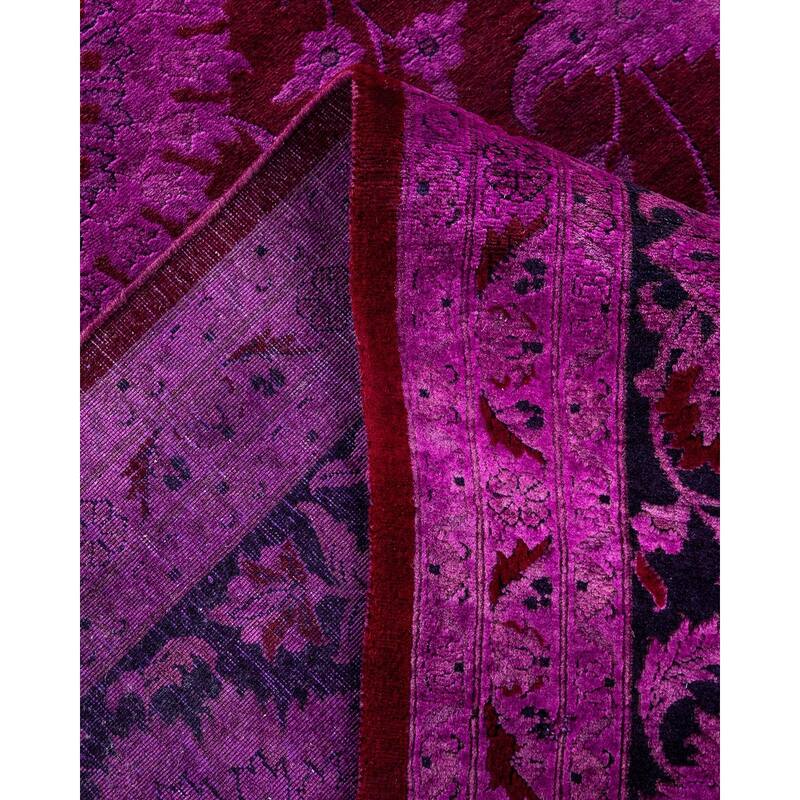 Fine Vibrance One-of-a-Kind Hand-Knotted Area Rug - Pink, 9' 3" x 12' 5" - 9' 3" x 12' 5"