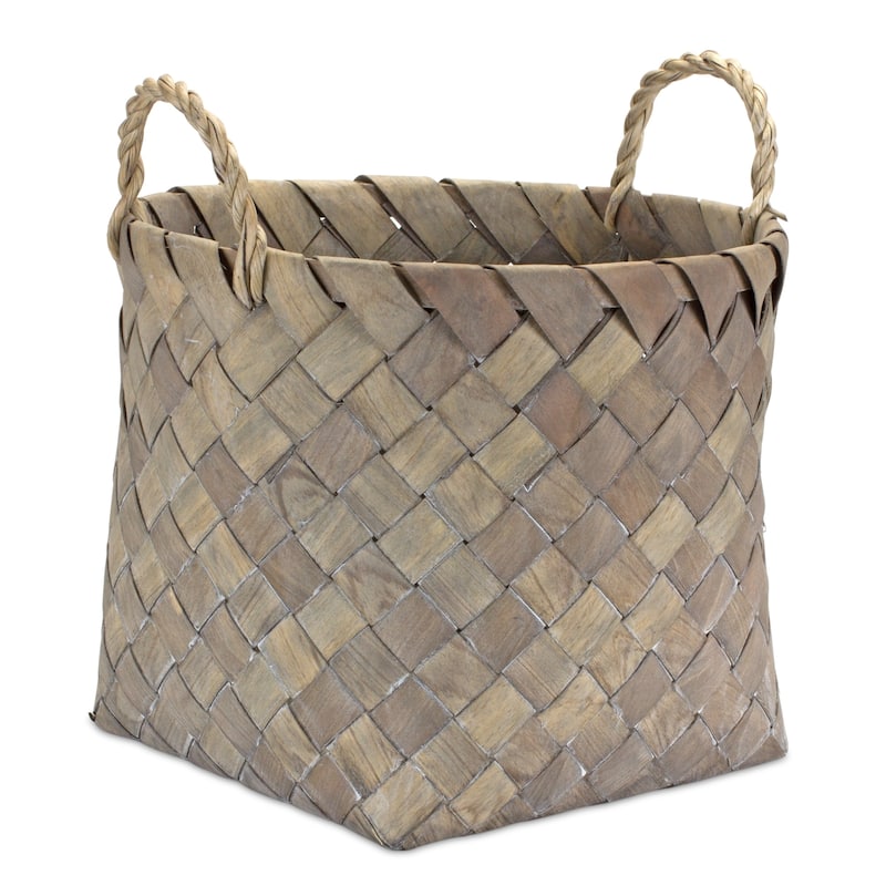 Woven Wicker Storage Baskets - 13.5" - Set of 3