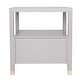 preview thumbnail 6 of 14, Painted Wood Storage Nightstand with Brass Accents by East at Main