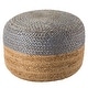 preview thumbnail 14 of 23, The Curated Nomad Camarillo Modern Jute Pouf/ Floor Pillow