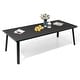 preview thumbnail 25 of 31, Pellebant Outdoor Aluminum Dining Table with Umbrella Hole for 6-8 Person