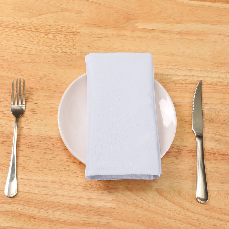 6 Pack Polyester Napkins, Good Choice of Napkins for Wedding Restaurant Cocktail Party - 18x18 Inch