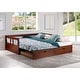 preview thumbnail 12 of 16, Melody Expandable Twin-to-King Trundle Daybed with Storage Drawers Brown