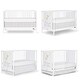 preview thumbnail 3 of 6, Dream On Me Moon Bear Reaching for The Stars 4-in-1 Modern Island Crib with Rounded Spindles - White