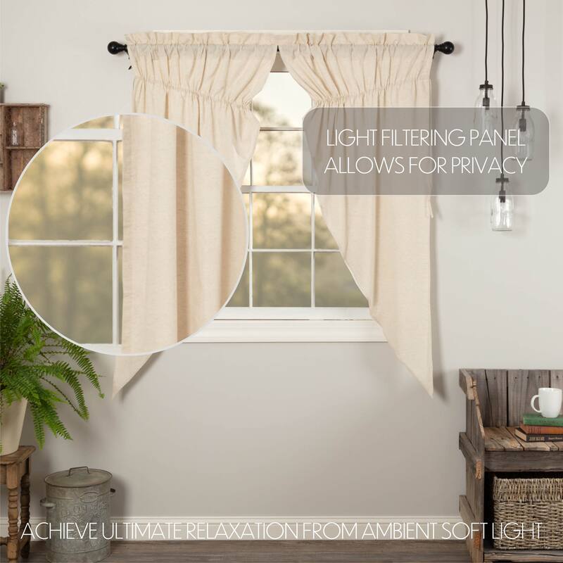Simple Life Flax Short Prairie Panel Set - Prairie Panel 63x36 - Prairie Panel 63x36