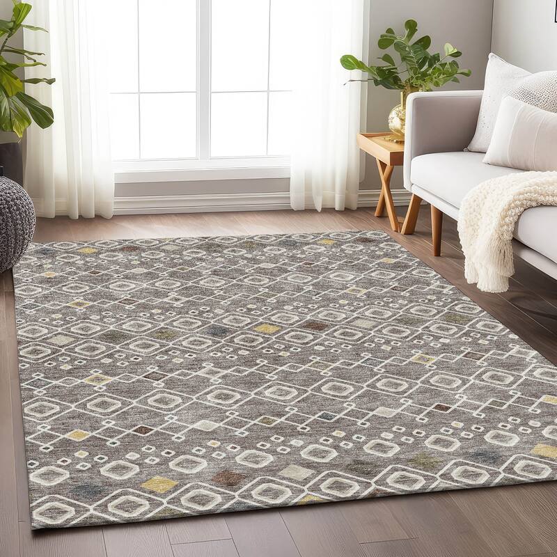 Premium Washable Super Soft Moroccan Global Mayfield Rug - Taupe - 8' x 10'