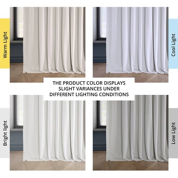 dimension image slide 3 of 4, Exclusive Fabrics Extra Wide Heritage Plush Velvet Room Darkening Curtain (1 Panel)