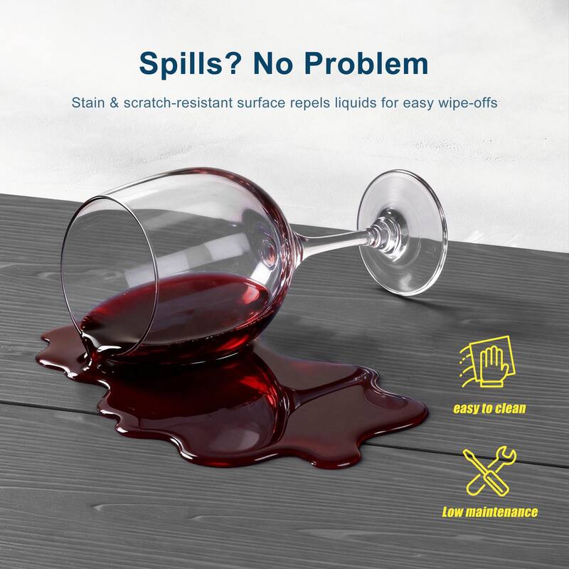 HIPS Patio Dining Chairs Ergonomic All-weather Patio Seats (Set of 2)