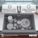 preview thumbnail 58 of 65, Karran Farmhouse/Apron-Front Quartz Single Bowl Kitchen Sink Kit