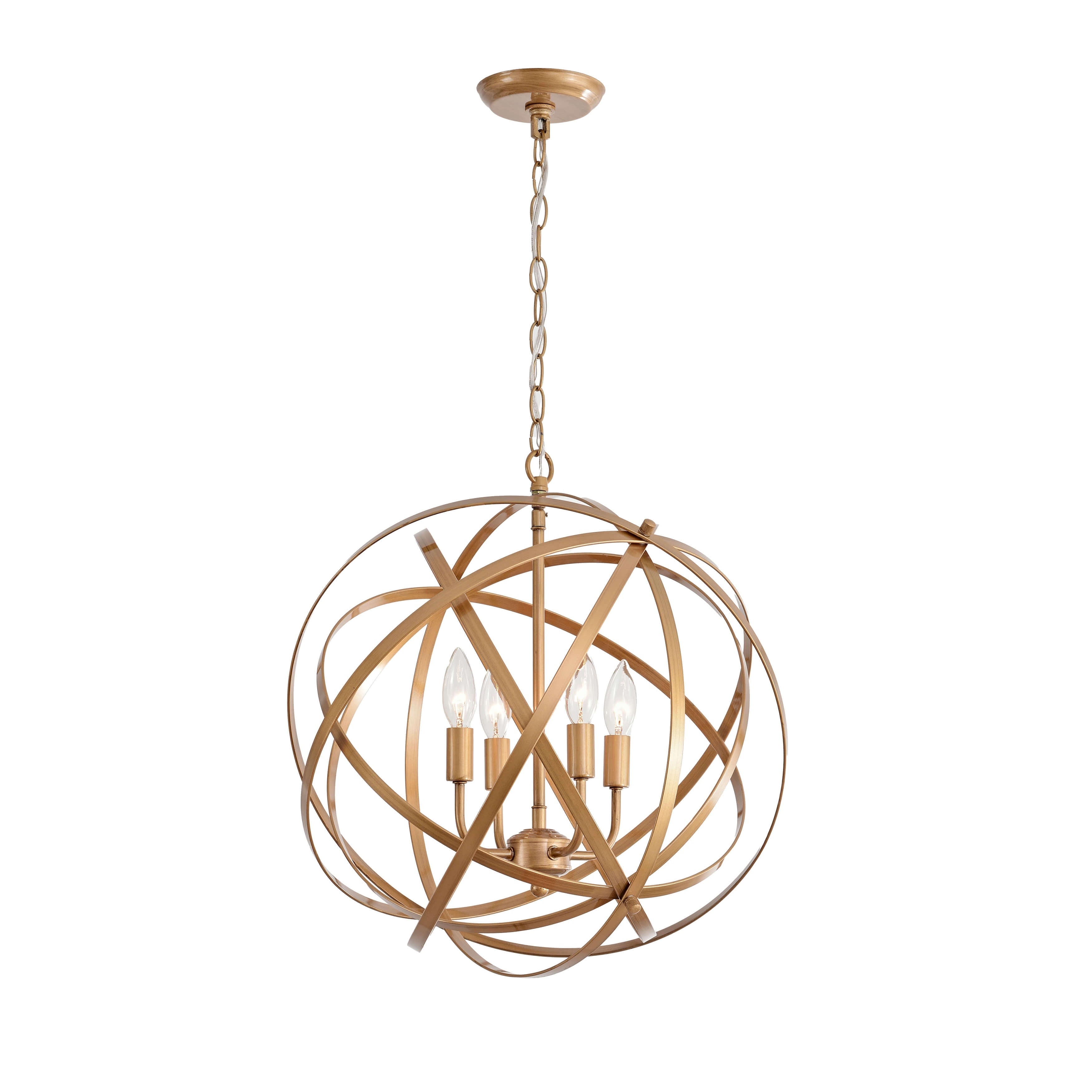 Benita Metal Large Orb 4-light Chandelier - On Sale - Overstock