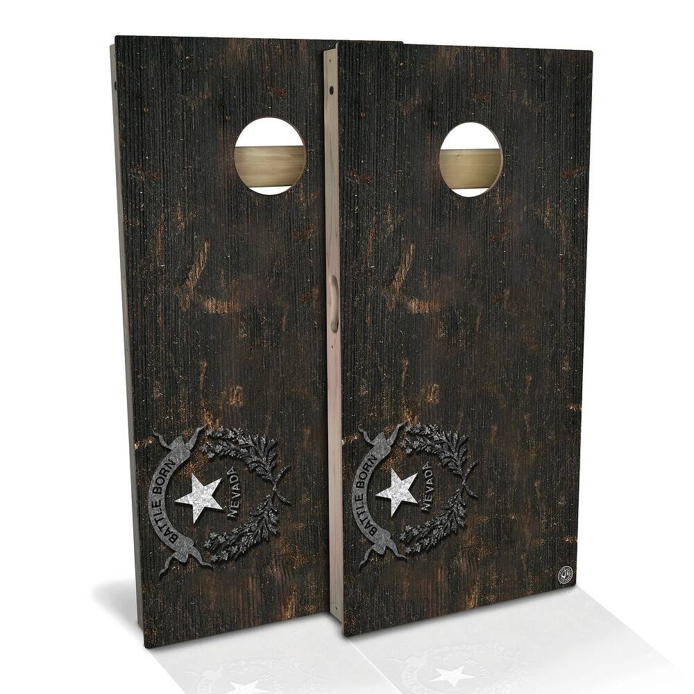 Nevada Flag Vintage Outdoor Cornhole Board Set