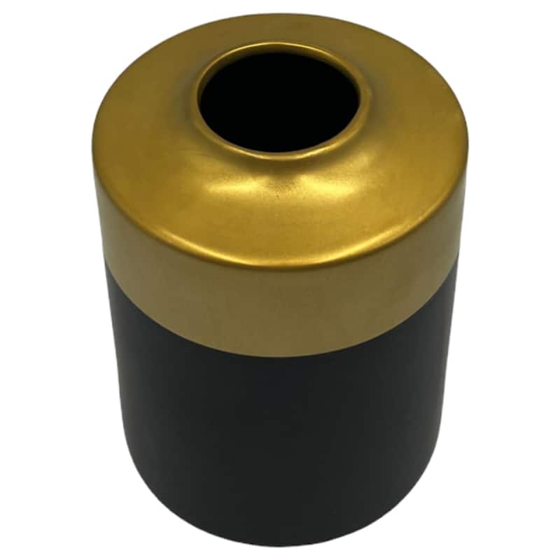 Black and Gold Modern Ceramic Vase