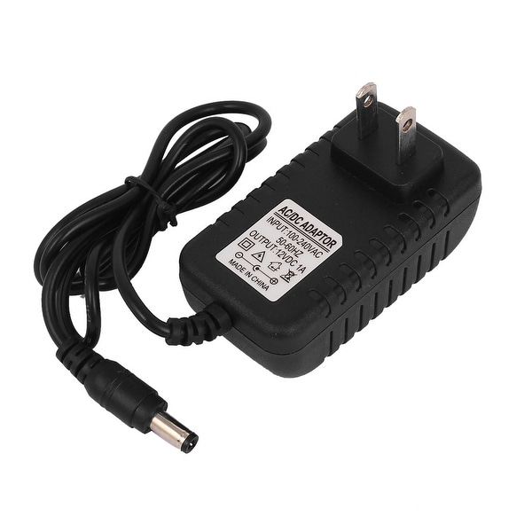 Unique Bargains US Plug AC 100V-240V to DC 12V 1A 5.5mmx2.5mm Power Adapter Adaptor Converter