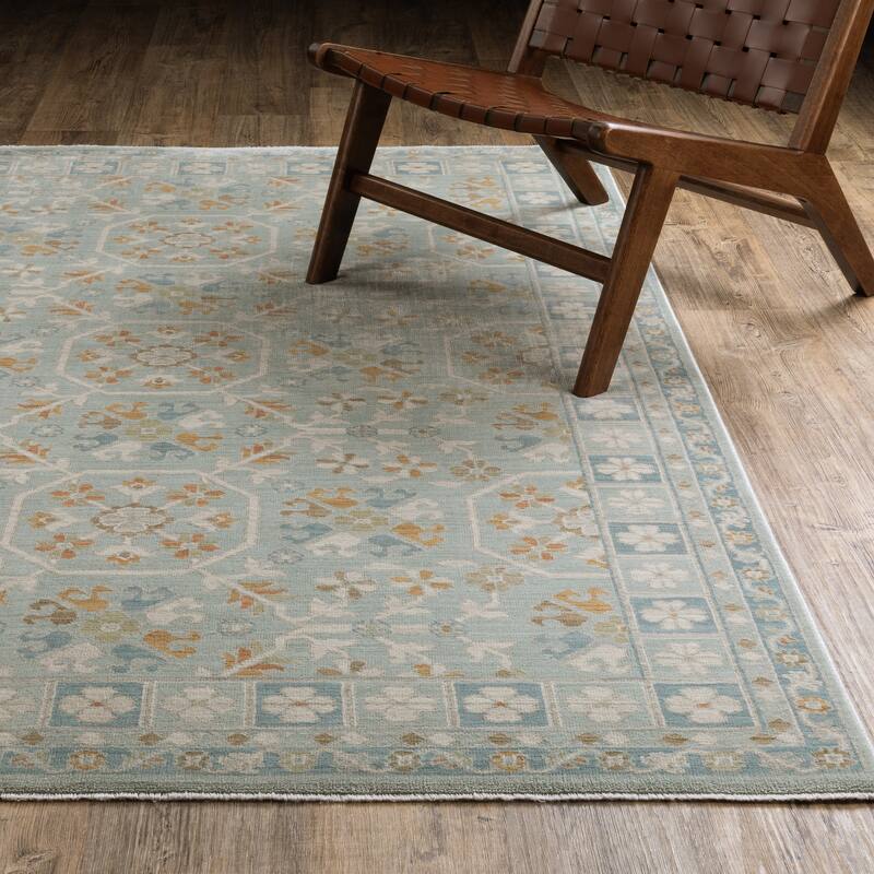 Meadow Bohemian Medallion Teal/ Blue Area Rug - 3' 3" x 5' - Rectangle