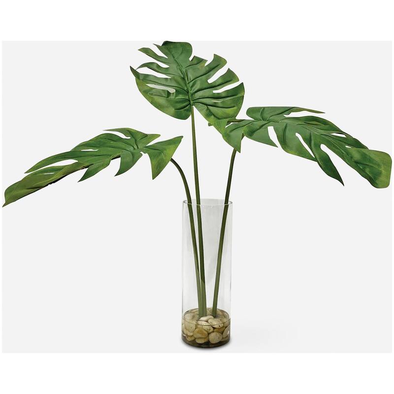 Uttermost 60181 Ibero 30" Tall Glass and Stone Faux Flora Planter